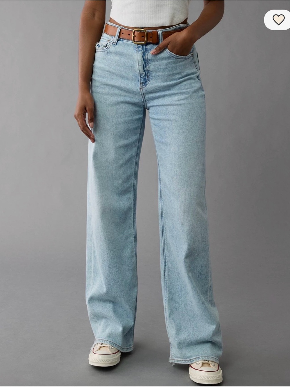 NWT AE Dreamy Drape Wide Leg extra Short Jeans